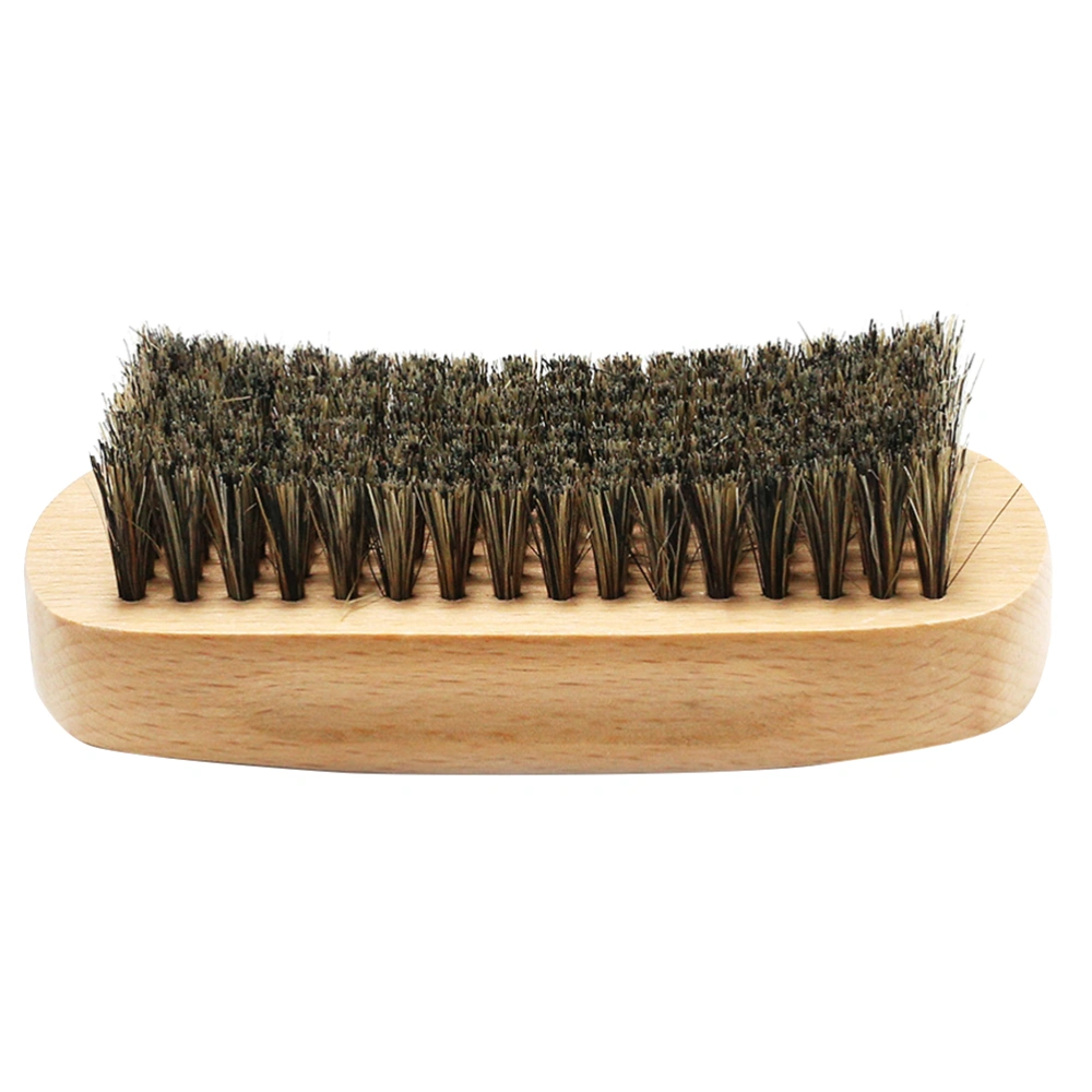 1Pc Male Beard Brush Wooden Bristle Brush Personal Care Accessory (Brown)