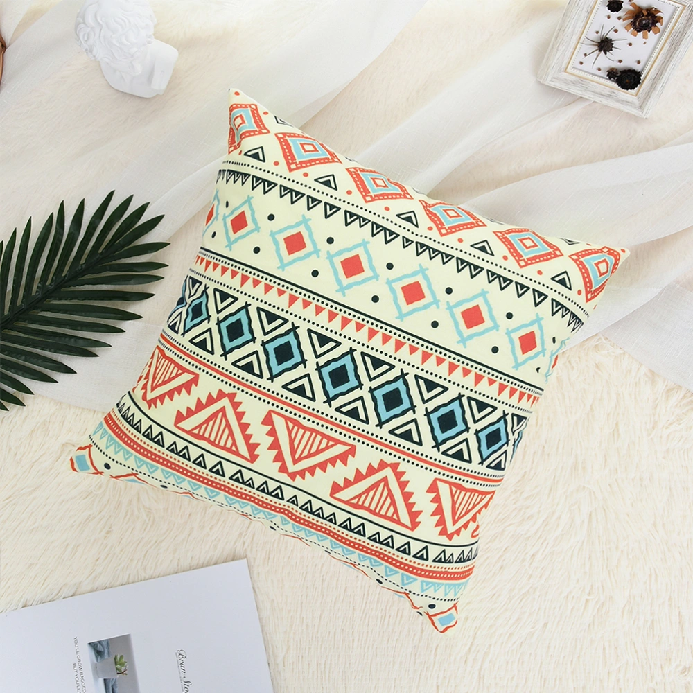 Sofa Pillow Case Plush Cushion Cover Decorative Pillowcase for Sofa Seat (PC19124)