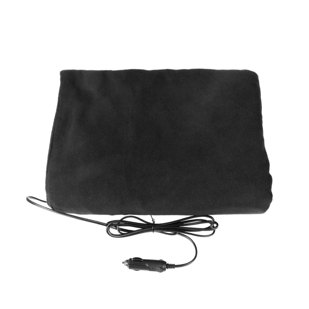 1Pc 12V Durable Car Electric Heating Blanket Cushion Heated Blankets for Winter Automobile Vehicle Car (Black)