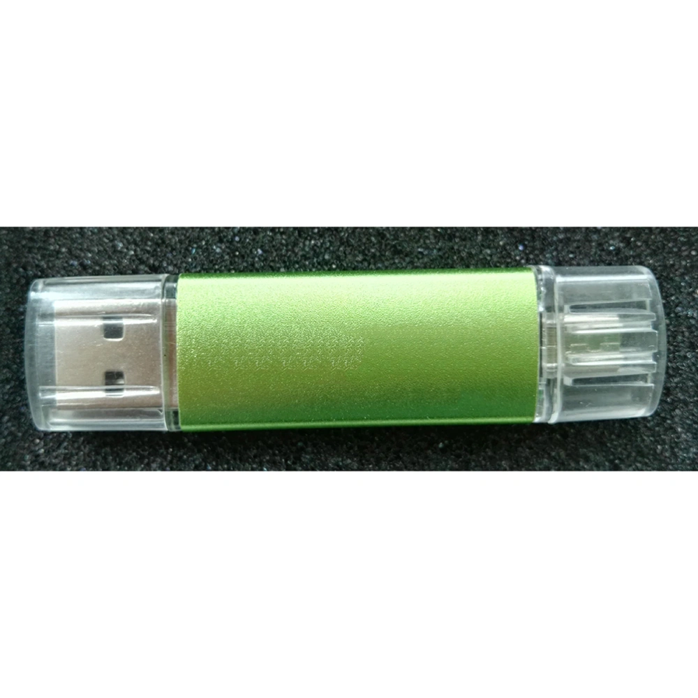 64G OTG USB Flash Drive Dual Micro USB Flash Pen Drive Memory Stick USB 2.0 Disk (Green)