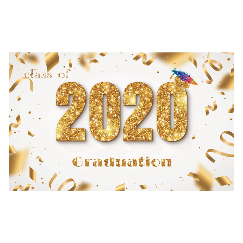 School Background Cloth School Photographic Prop Class of 2020 Balloon Backdrop for Graduation (210x150cm)