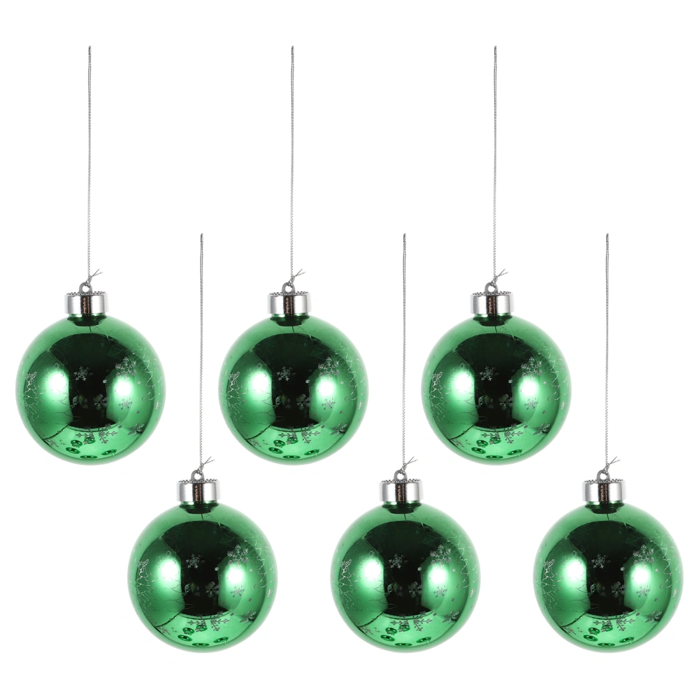 6pcs Creative Luminous Christmas Tree Ball Pendants Christmas Tree Pendants