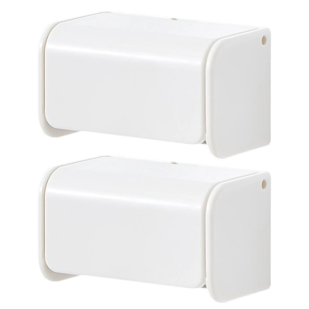 2pcs Home Bathroom Wall Toothbrush Stand Wall Toothbrush Holder with Covers