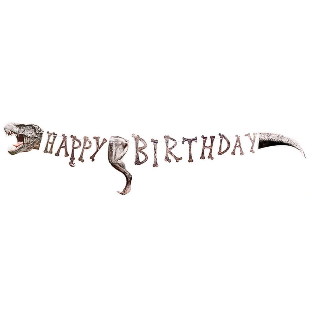 1Pc Creative Dinosaur Birthday Party Decorative Banner Birthday Letters Banner