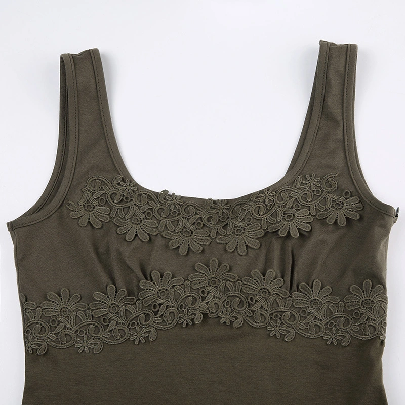 American-style Ruffled Irregular Spaghetti-strap Dress