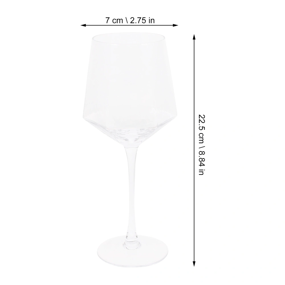 Crystal Standing Glass Hexagon Wine Glass Clear Wineglass Transparent Wine Goblet