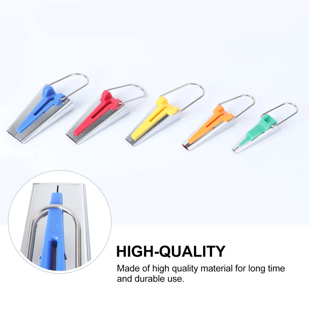 5PCS Sewing Machine Accessories Sewing Machine Binding Tape Maker Practical Binding Tools Special Sewing Machine Parts for Sewing Machine Use (Assorted Color 6mm+9mm+12mm+18mm+25mm)