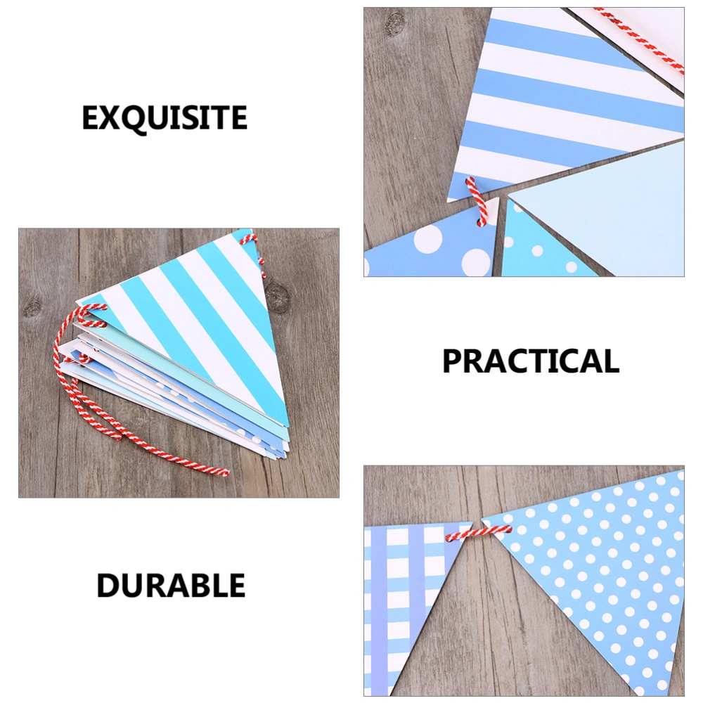 6pcs Pennant Flag Banner Triangle Flag Banner Party Pennant Bunting Hanging Decor