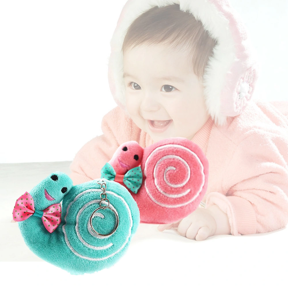 2pcs Plush Snail Pendant Beautiful Snail Pendant Gift for Girl Baby Kid (Random Color)