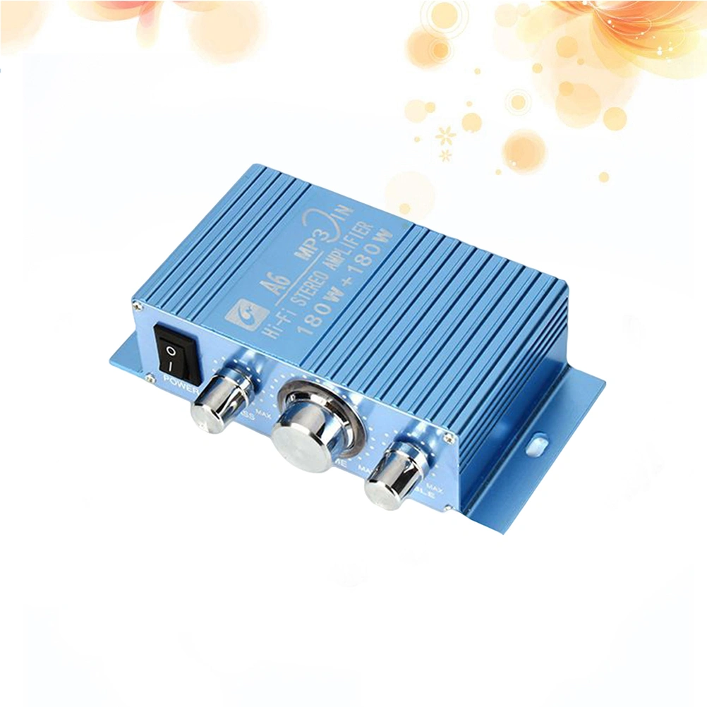 12V 2.0 Channel Power Amplifier Vehicle Multifunctional Player (Sky-blue)
