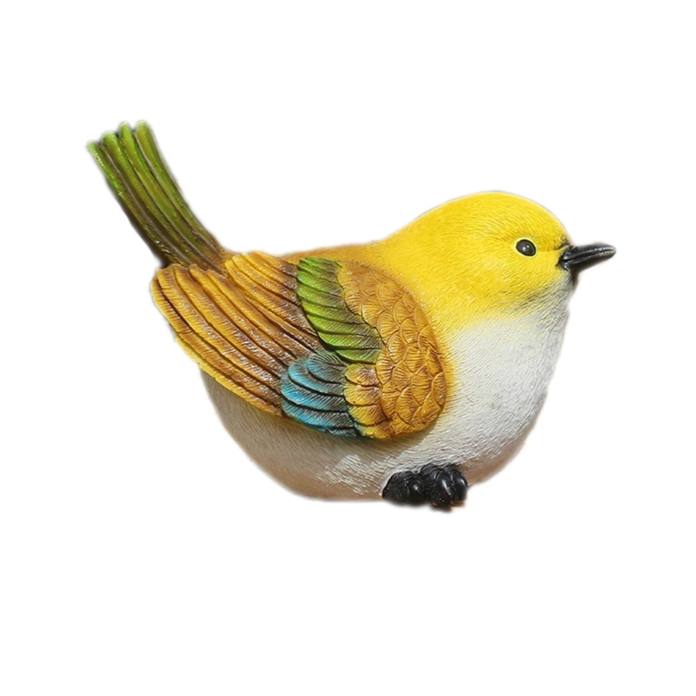 15.5x20.5cm Imitation Resin Animal Bird Decoration Desktop Ornaments Layout Props for Home Mini Landscape Orange