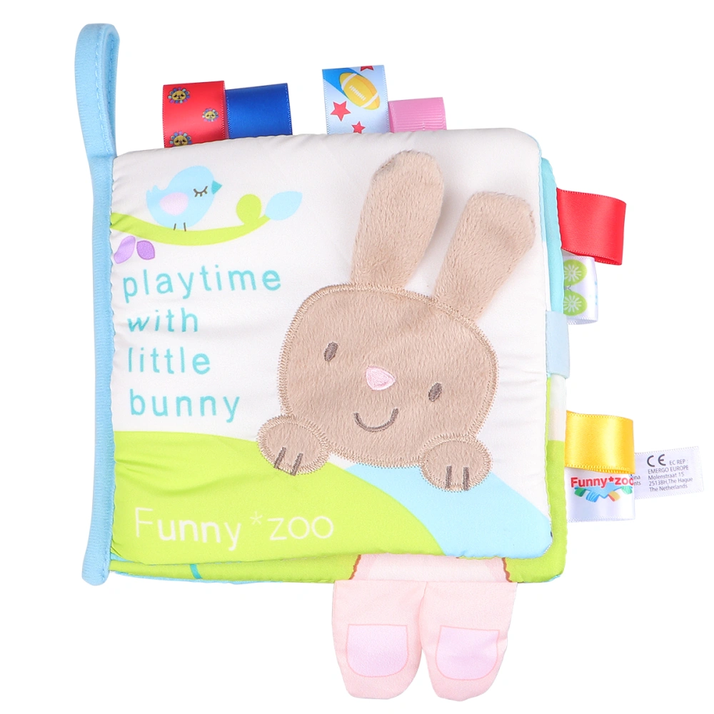 1PC Baby 3D Cloth Book Fabric Book Early Educational Preschool Learning Book Enlightenment Learning Book Toy (Bunny Story)