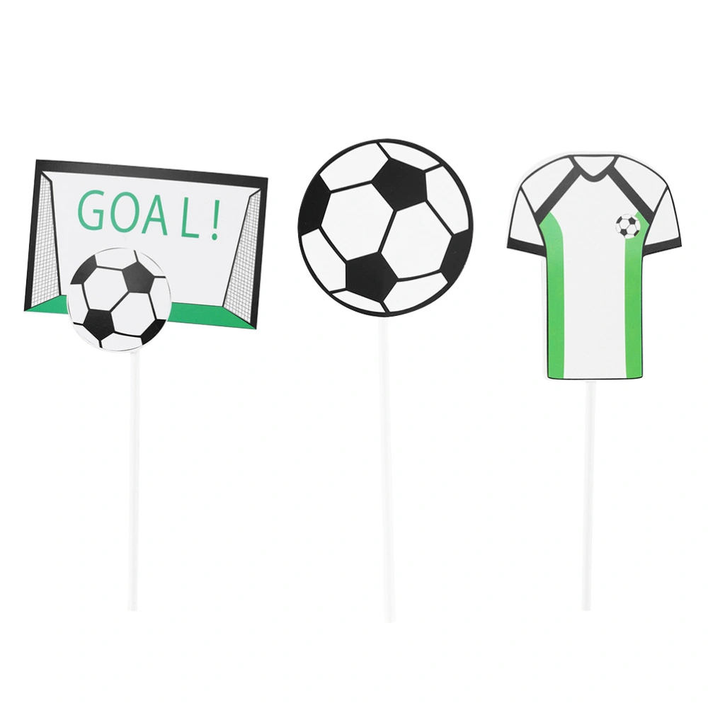 15pcs Soccer Toppers Soccer Series Decoration Toppers Decoration On Desserts Appetizer Cakes Cupcake