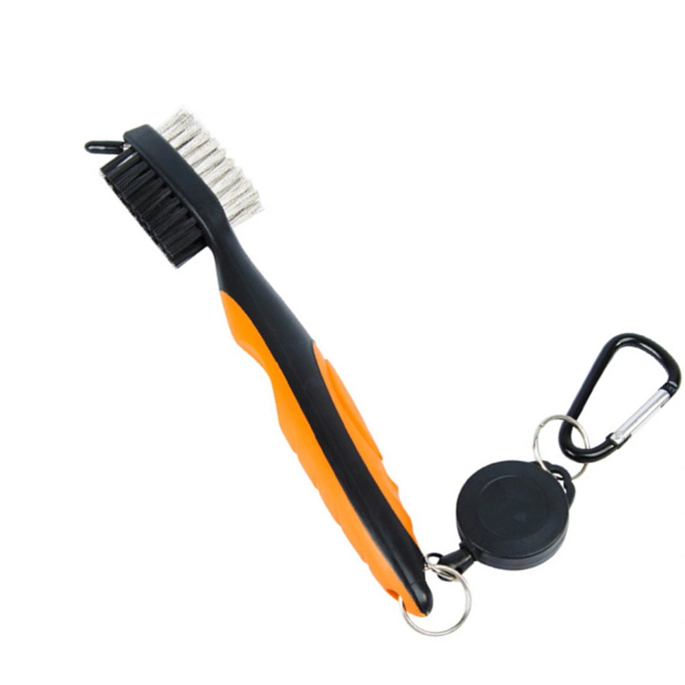 Dual Sided Brush Cleaning Brush Durable Club Groove Cleaner Club Cleaning Tool (Orange)