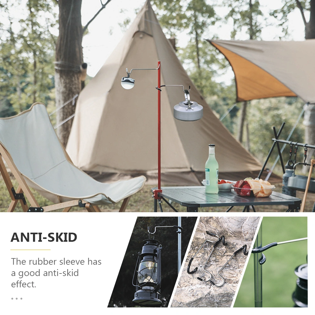 4pcs Camping Light Hooks Light Pole Hooks Tent Lamp Hooks Versatile Hanger