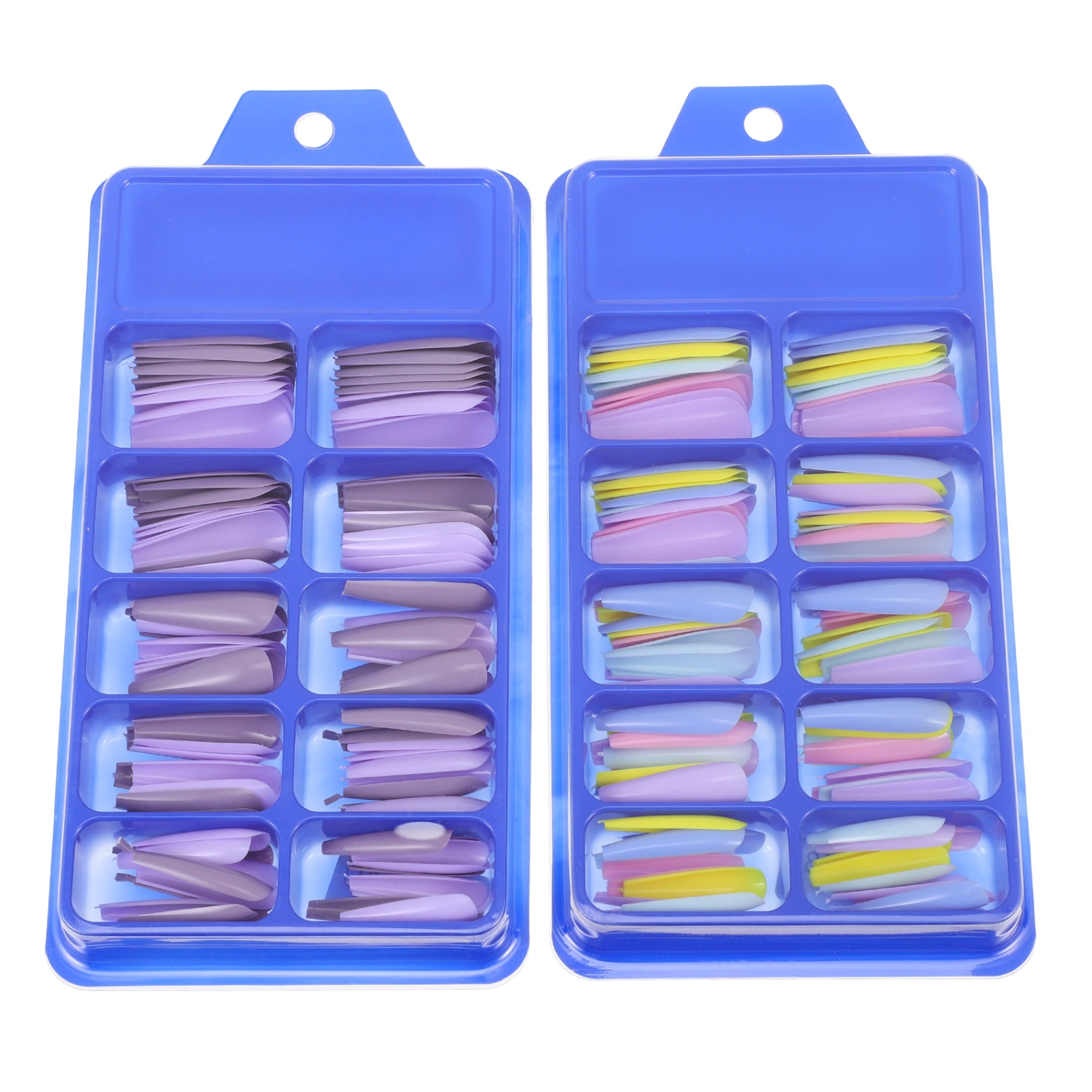 2 Boxes Flat Tip False Nails Solid Color Artificial Fake Nails Press on Nails