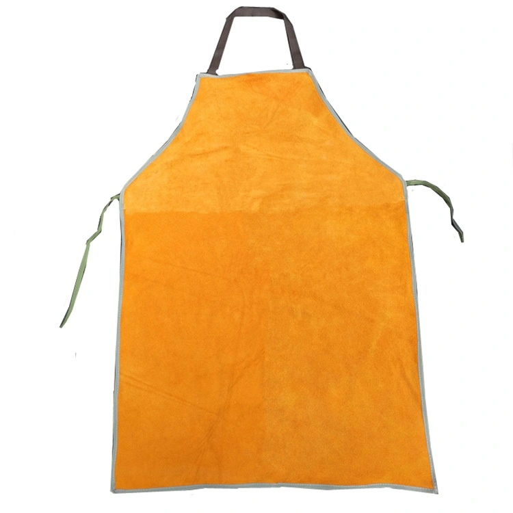 Welder Apron Cowhide Welding Labor Protection Genuine Leather Wear-resisting High Temperature Resistance