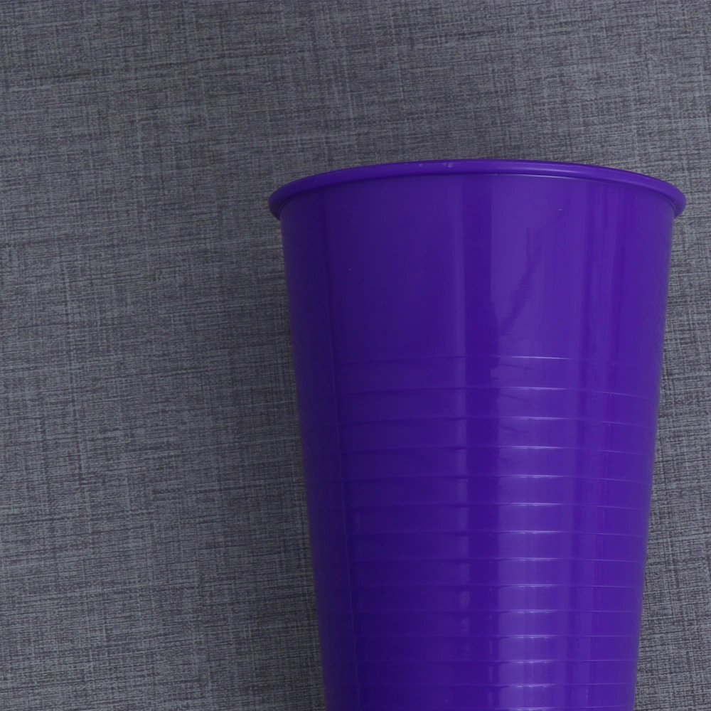 12pcs Plastic Drinking Cups Reusable Holiday Party Tableware Beverage Juice Cups Party Supplies (Purple)