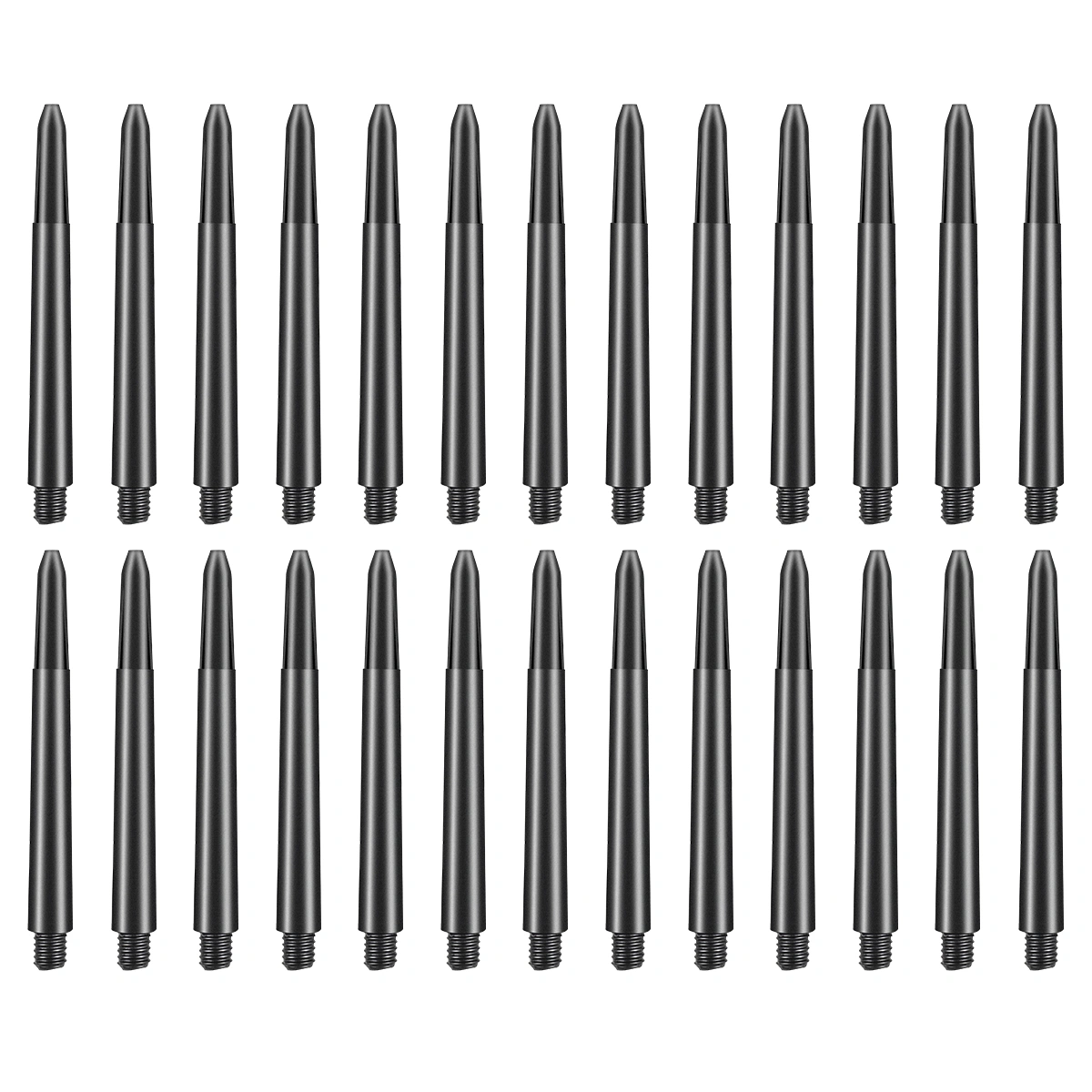 BESPORTBLE 100pcs Plastic Dart Shafts Darts Accessories Stems Plastic Pole Rod with Standard 2BA Screw Thread (Black)