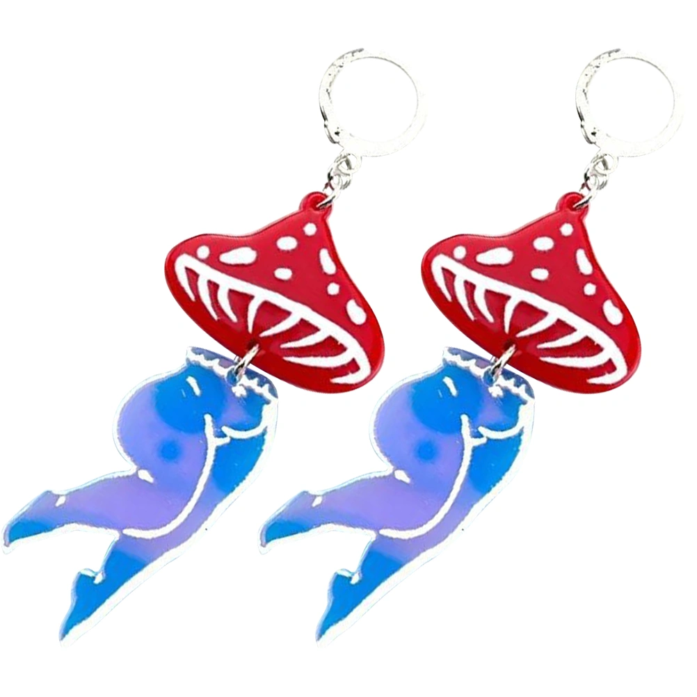 1 Pair Leg Mushroom Earrings Acrylic Earrings Dangle Earrings Party Gifts Fashion Earrings
