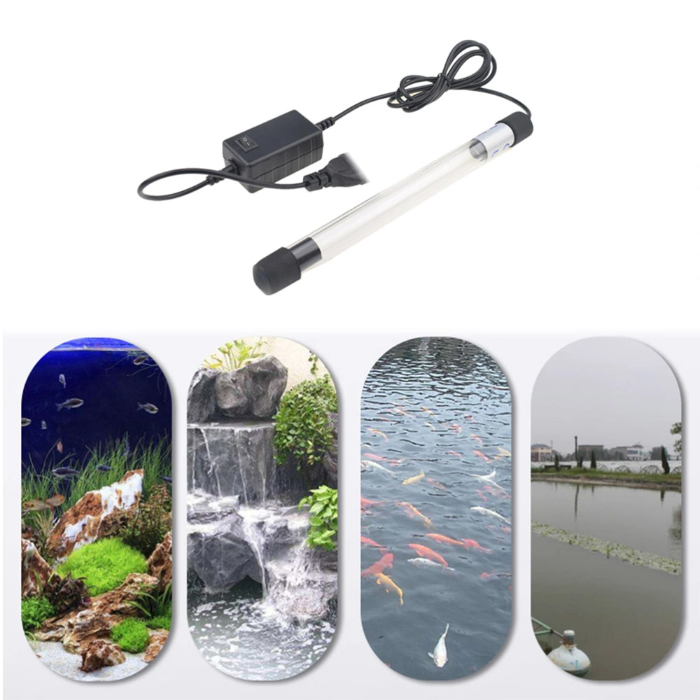 Sterilamp UV Lamp Fish Tank Light Ultraviolet Light UV Sterilizer Lamp for Fish Tank Aquarium with US Plug (7W 110V) 