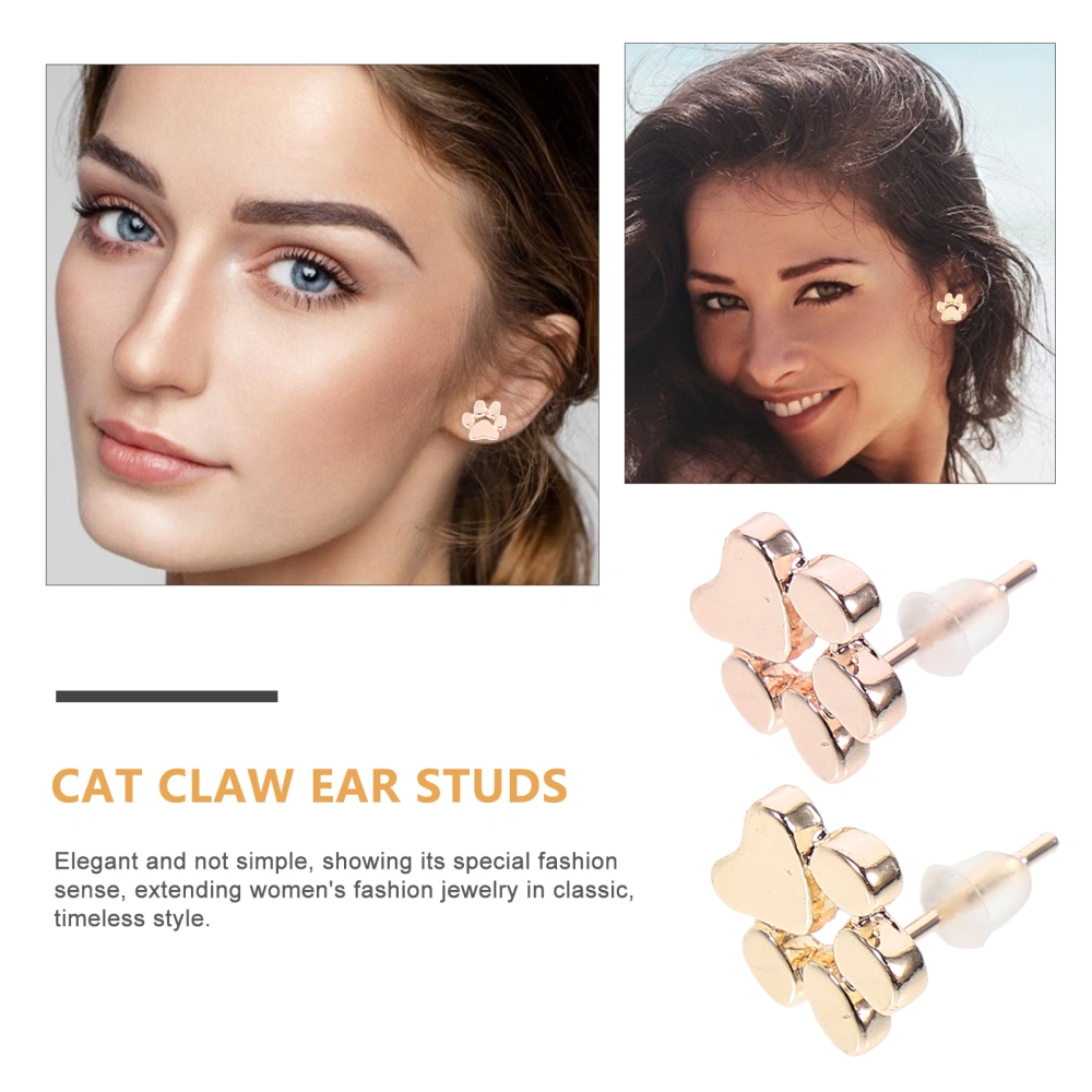 10 Pairs Cat Claw Shape Ear Studs Ladies Fashion Earrings Jewelry Accessories