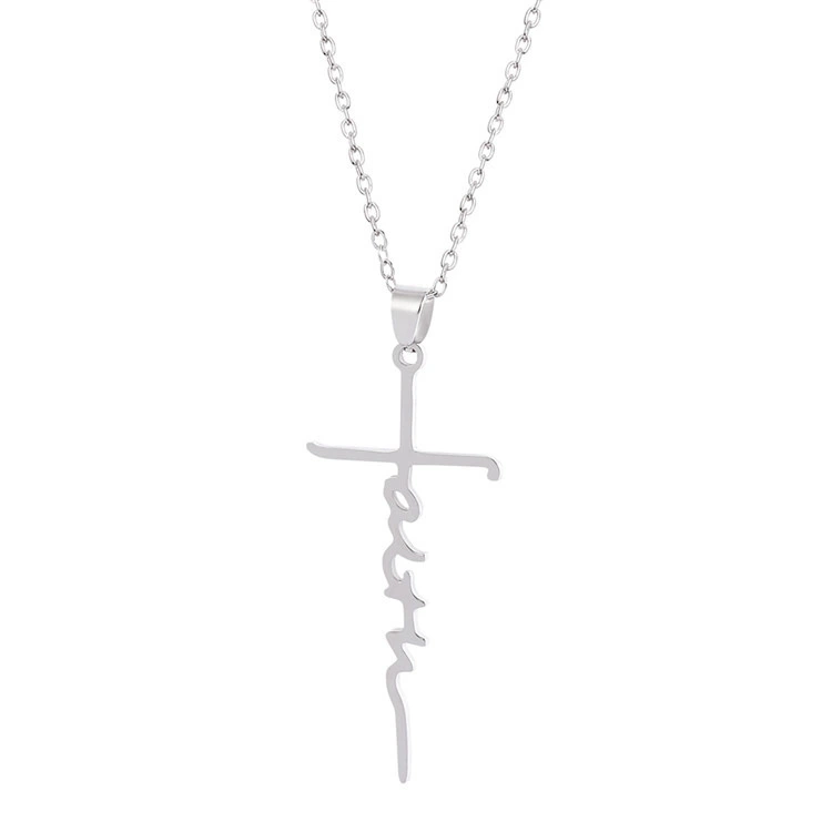 Cross Necklace Chain Necklace Choker Stainless Steel Clavicle Chain Fashion Jewelry