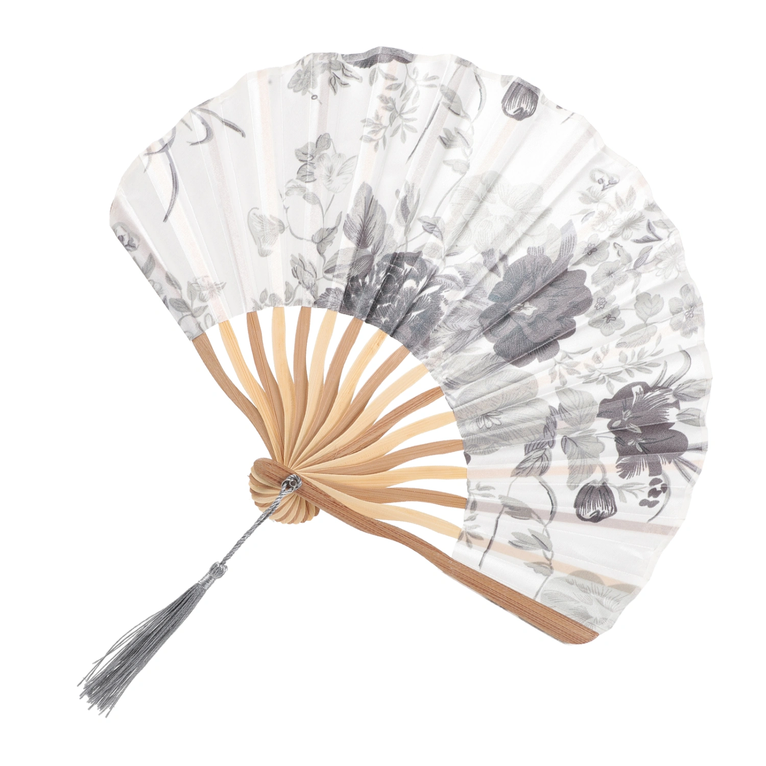 Vintage Cloth Fan Foldable Handheld Fan Japanese Style Hand Fan Wood Handheld Fan