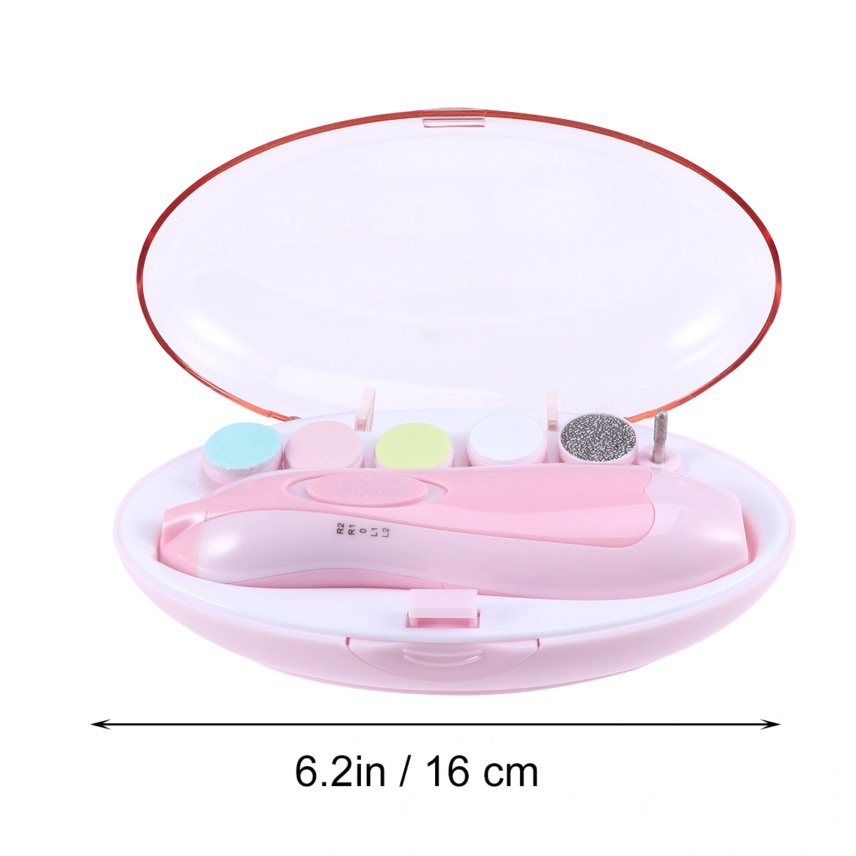 Baby Nail File Electric Baby Nail Trimmer Multi-functional Nail Polisher for Infant/Toddler/Kid(Pink)