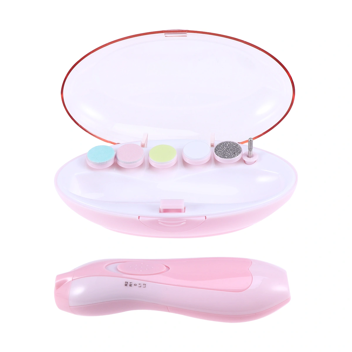 Baby Nail File Electric Baby Nail Trimmer Multi-functional Nail Polisher for Infant/Toddler/Kid(Pink)