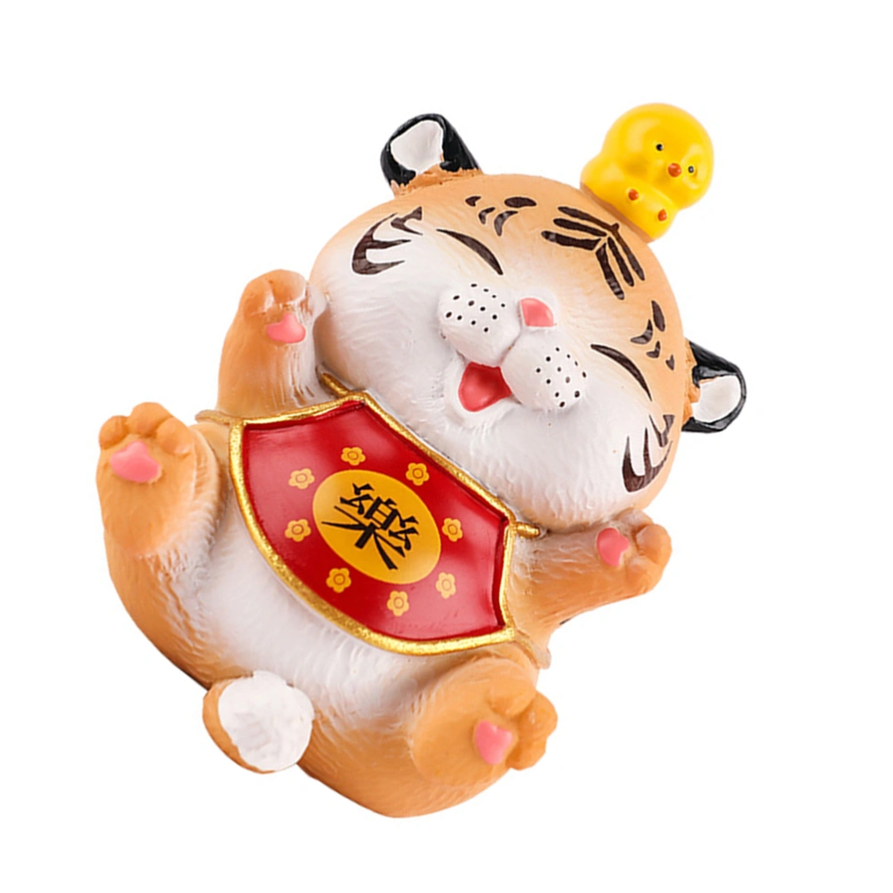 1Pc Resin Chinese Zodiac Year Tiger Ornament Tabletop Decoration Festival Gift