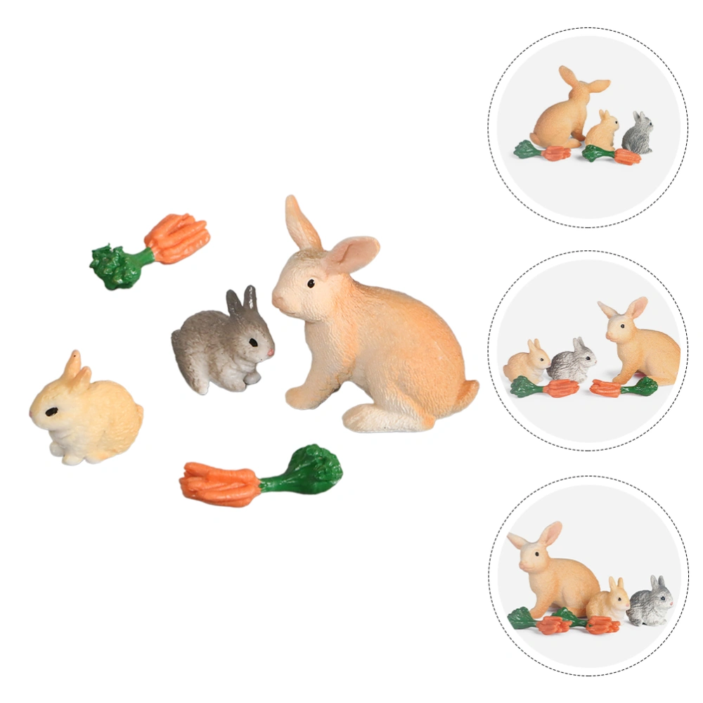 1 Set Vivid Rabbit Model Kid Cognitive Toy Educational Rabbit Toy Teaching Aid