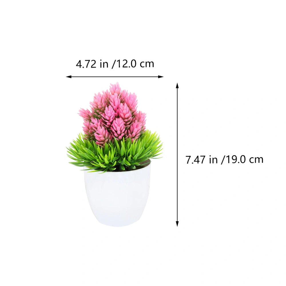 6pcs Simulation Mini Plant Home Decoration Potted Plant (Random Color)