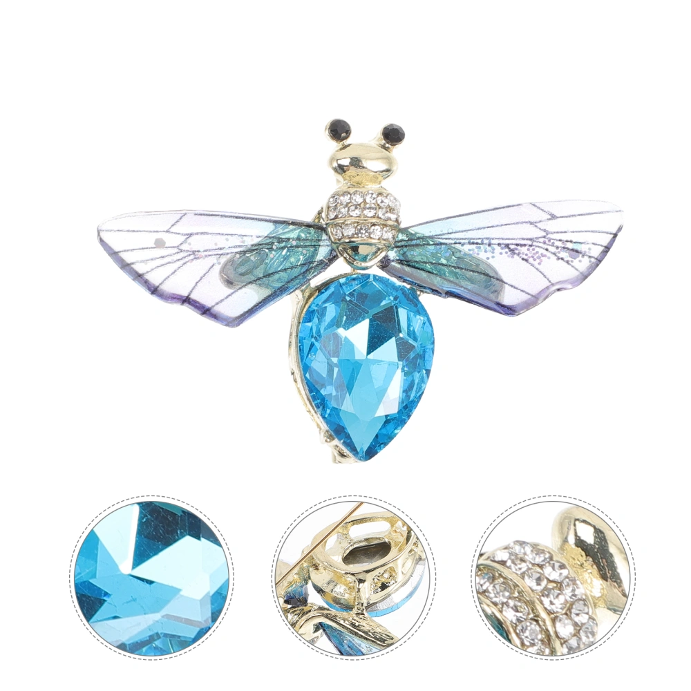 Rhinestone Bee Brooch Pin Sparkly Crystal Insect Lapel Pin Women Wedding Prom Birthday Gift