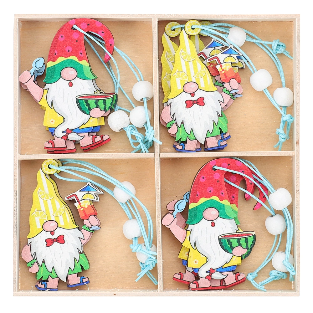 12Pcs Summer Hawaii Hanging Gnome Ornaments Decorative Hanging Gnome Decorations