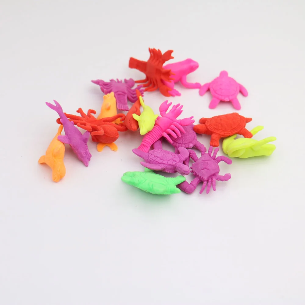 48pcs Water Absorbing Expansion Toys Marine Animal Resin Bibulous Toy for Kids Children (Random Pattern)