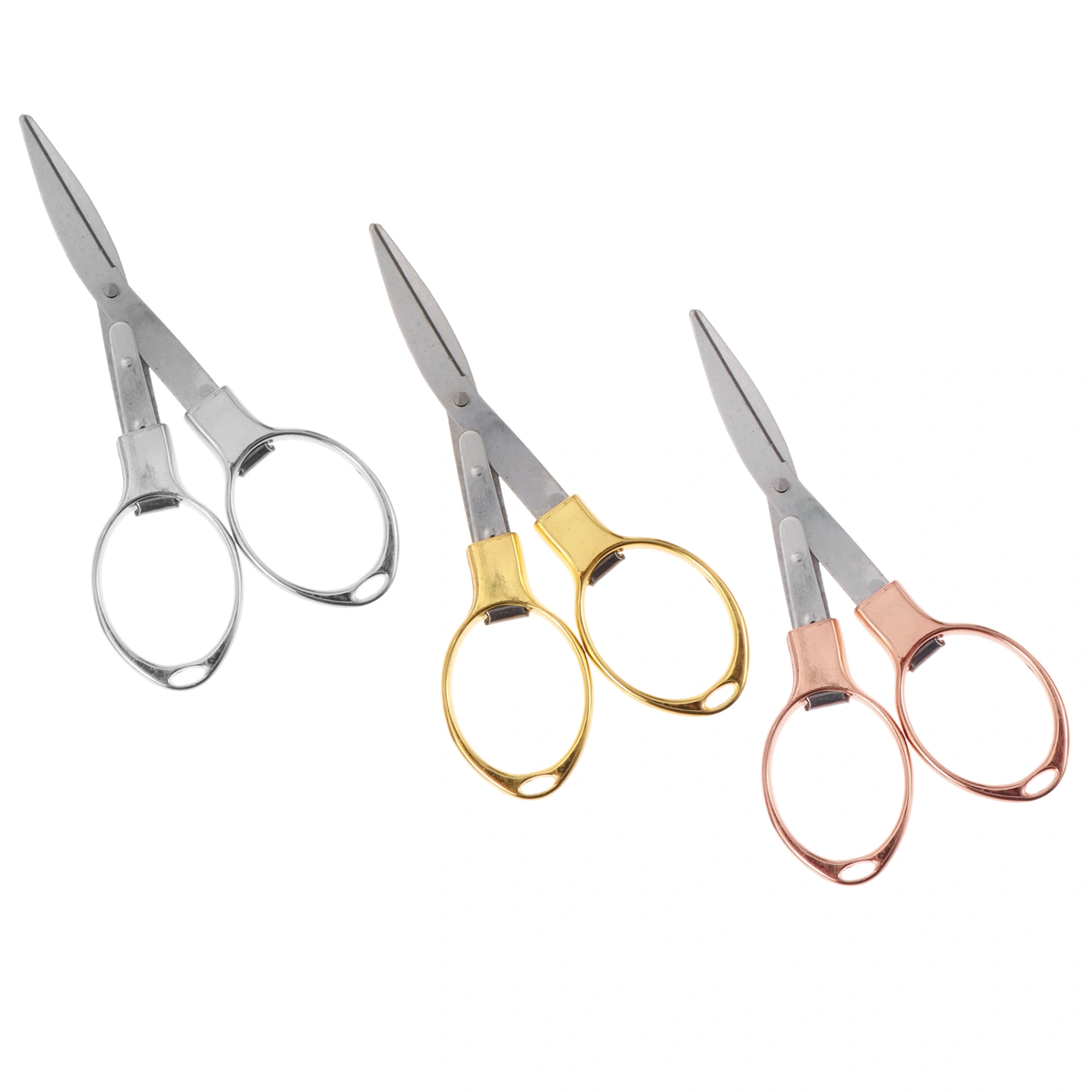 3pcs Multi-use Stainless Steel Folding Scissors Mini Cutter Sewing Scissors