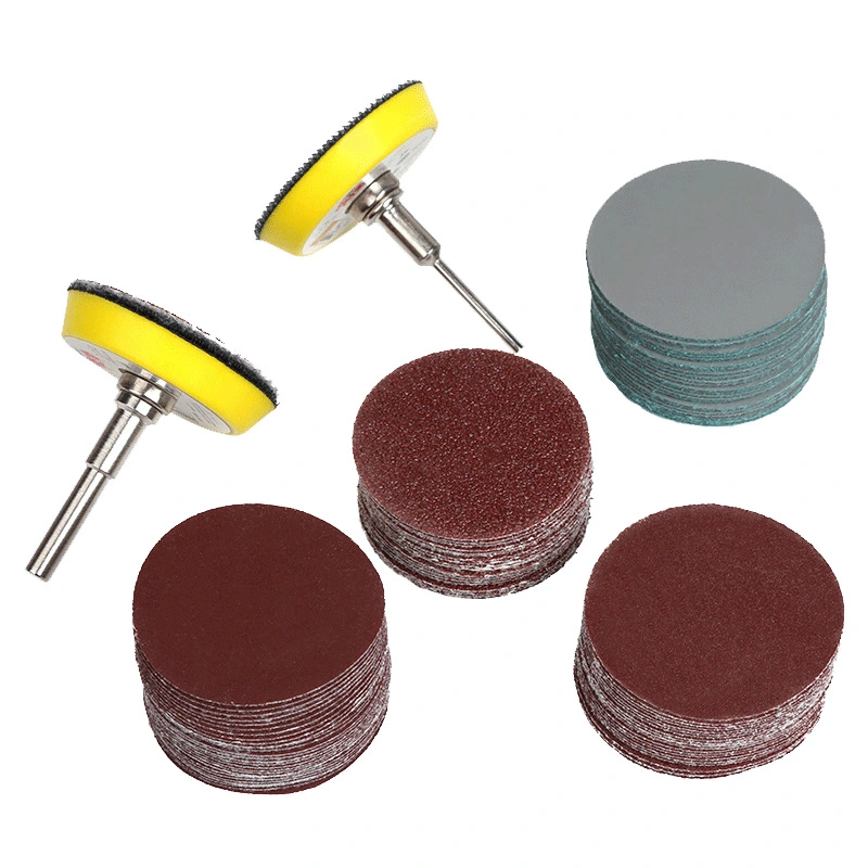 1 Set Sanding Discs Pads Round Sandpapers Drill Grinding Tools Industry Sanding Pads with 1/8 Shank Grinder