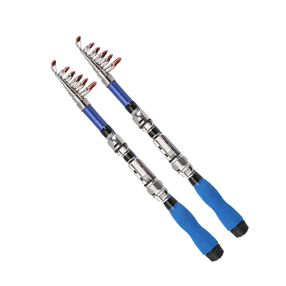 Portable 1.7m Carbon Fiber Telescopic Fishing Rods Travel Fishing Pole Boat Fishing Rod Blue