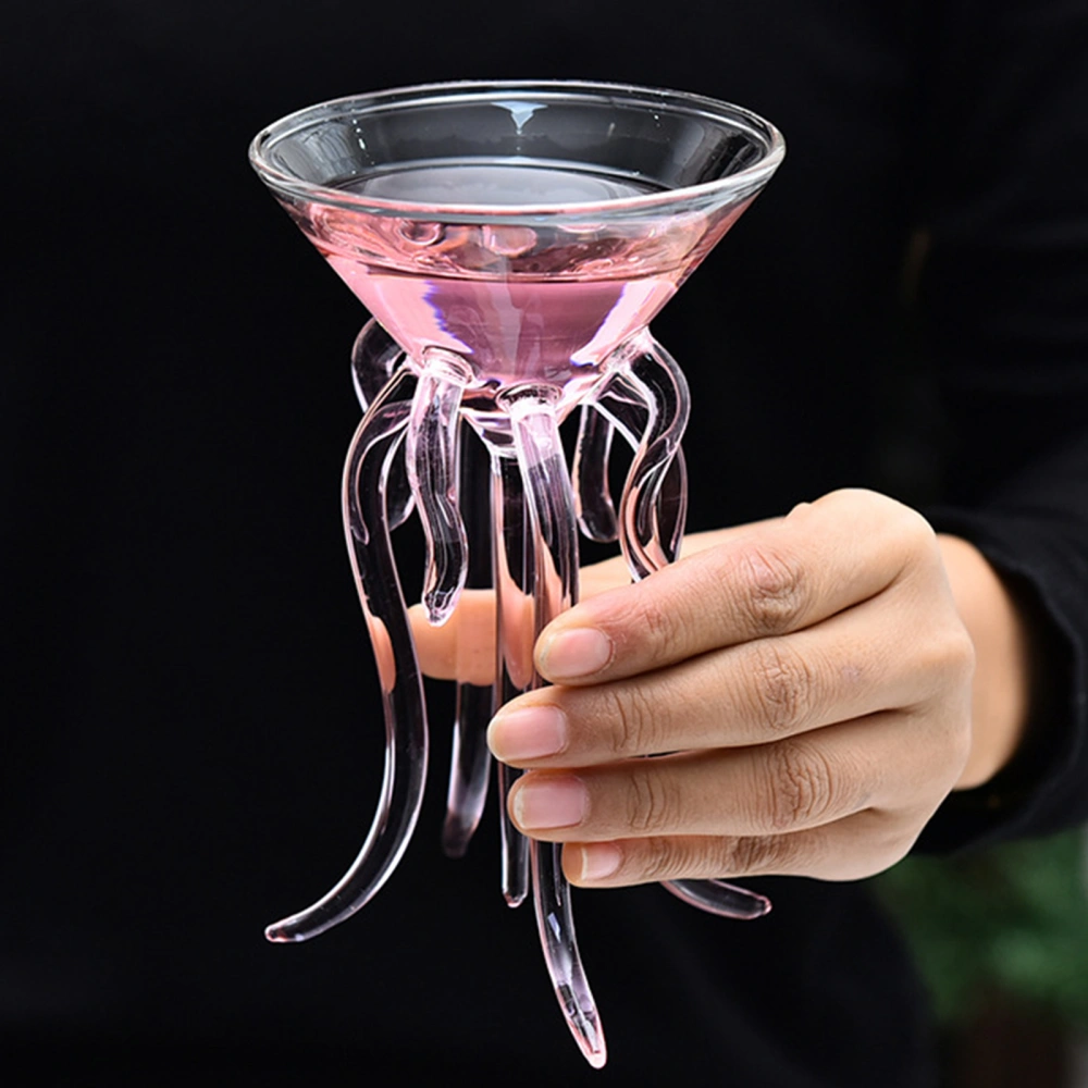 Unique Cocktail Glass Cocktail Glass Octopus Cocktail Cup Glass Beverage Cup Jellyfish Glass Cup