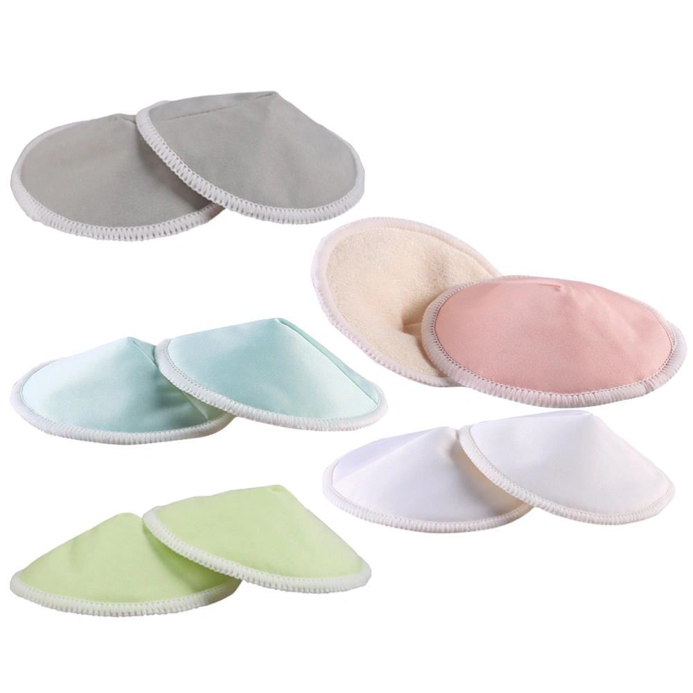 10pcs 3 Layers Anti-galactorrhea Pad Bowl Shaped Washable Breathable Breast Feeding Pads (Mixed Color)