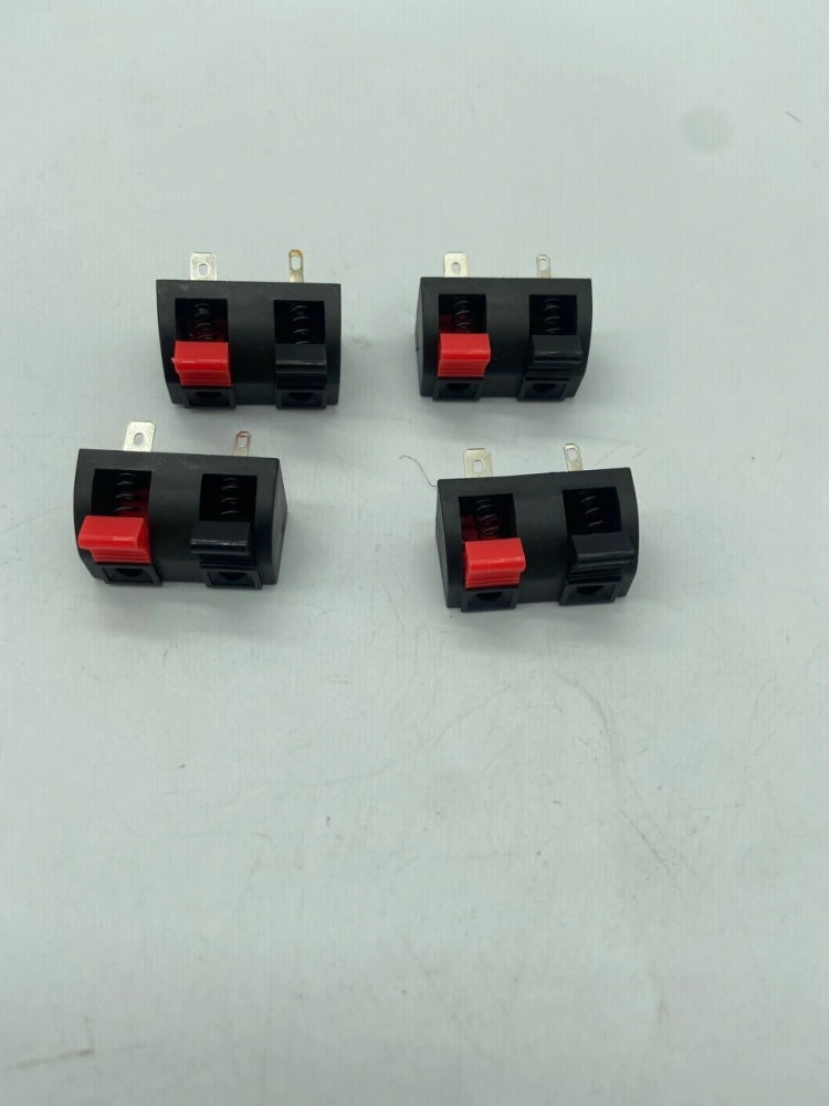 4pcs Stereo Speaker Terminal Connector 2-pin Speaker Wire Terminal Connector