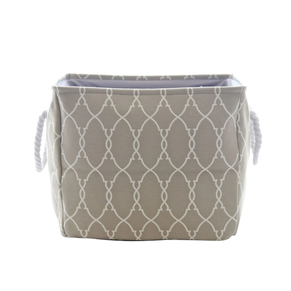 1pc Grey Organizing Basket Cotton Rope Basket Portable Tabletop Landing Basket for Toys Clothes