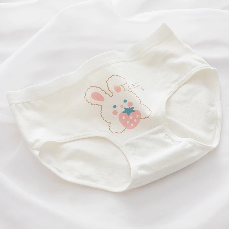 Cute Rabbit Cotton Mid Waist Underwear