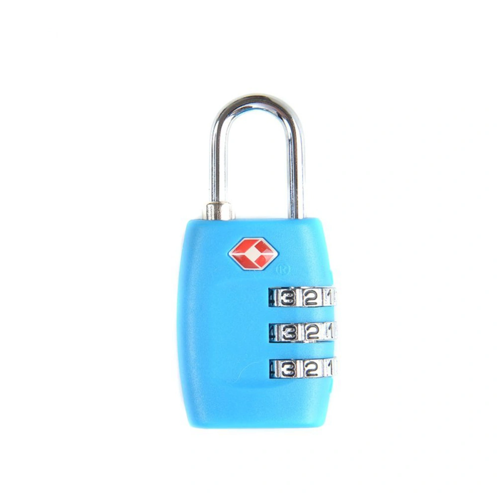 TSA-335 TSA Approved Security Luggage Padlock 3-Digit Combination Password Lock Padlock (Blue)