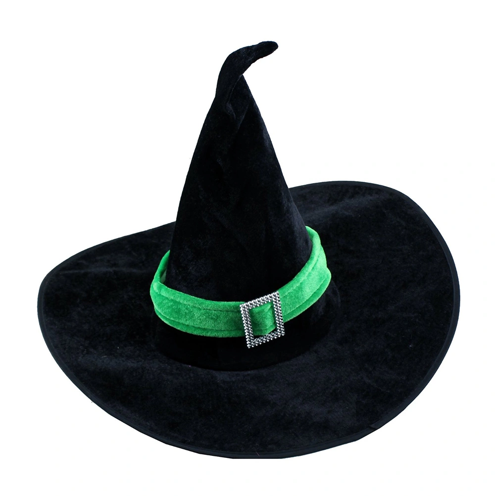 Velour Witch Sorceress Hat Hallowen Fancy Dress Party Costume Accessory (Random Color)