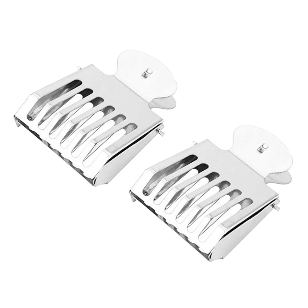 2pcs Stainless Steel Beekeeping Clips Queen Bee Catcher Bee Cages Beekeeper Tools