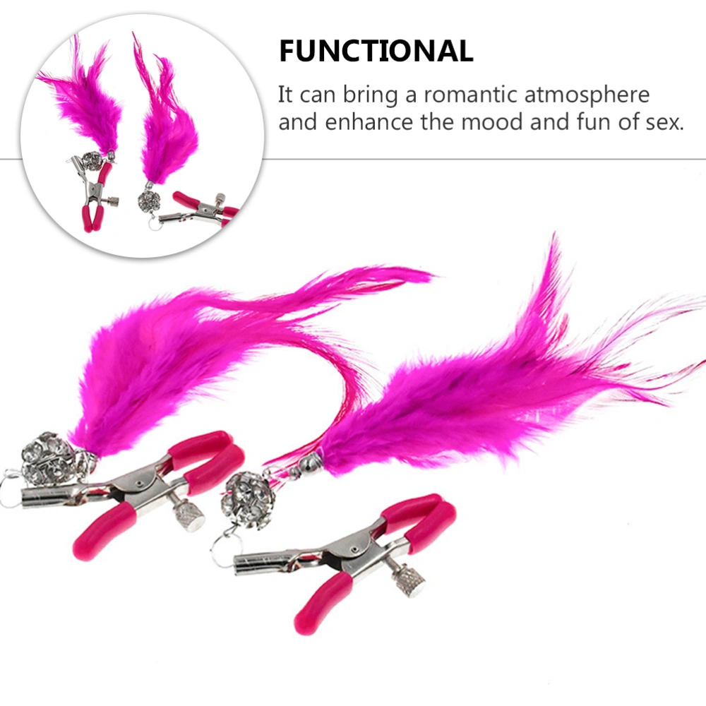 1 Pair Clips Women Breast Clamps Feather Breast Clips Adults SM Toy