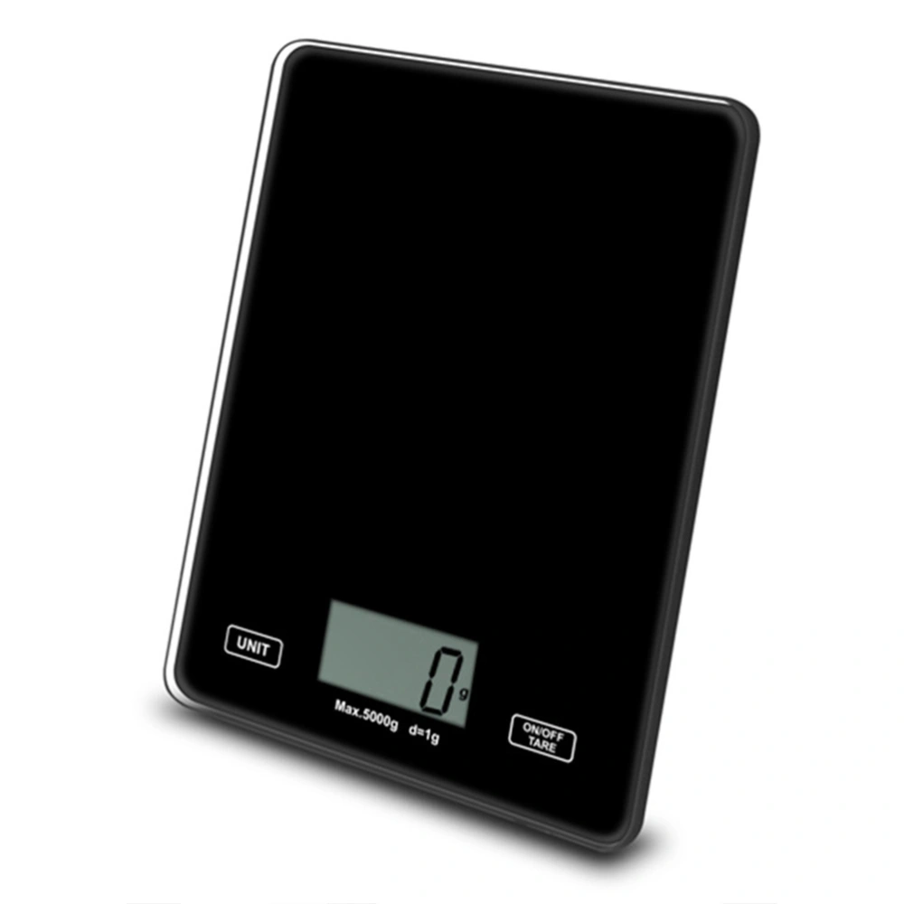 Kitchen Electronic Scale Food Scale Tempered Glass Platform Digital Scale Food Cooking Scale (Black)