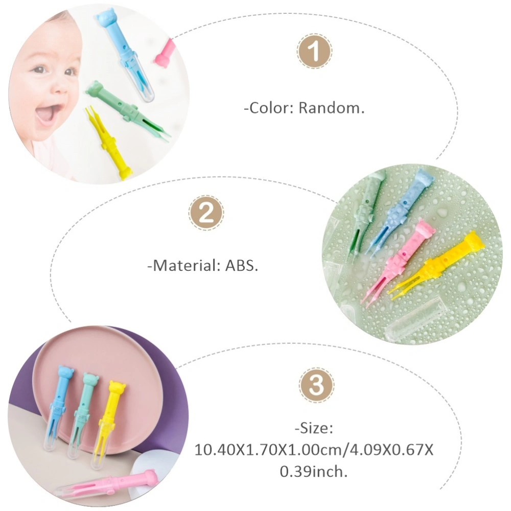 8pcs Baby Booger Clip Baby Cartoon Baby Daily Care Tweezers Cleaning Clip